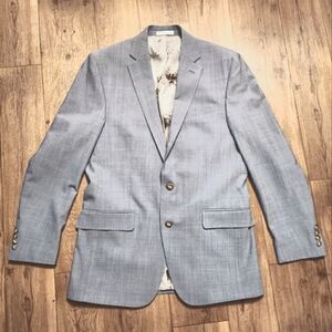 Ralph Lauren Black Label Wool Blend Blazer Light Blue Size 40R